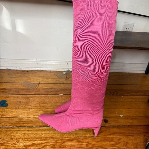 STAUD Wally Moire Boots New pink